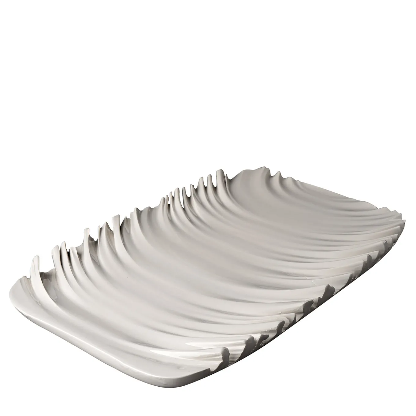 White Decorative Plate by Aldo Londi