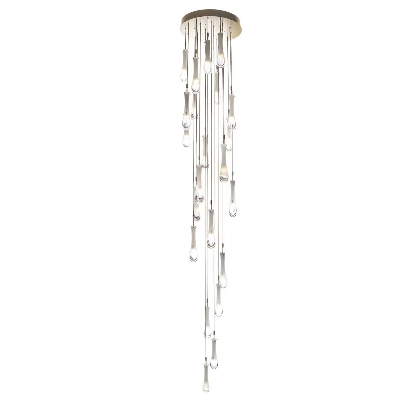 White Drops Cascade Chandelier