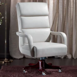 White Leather Armchair