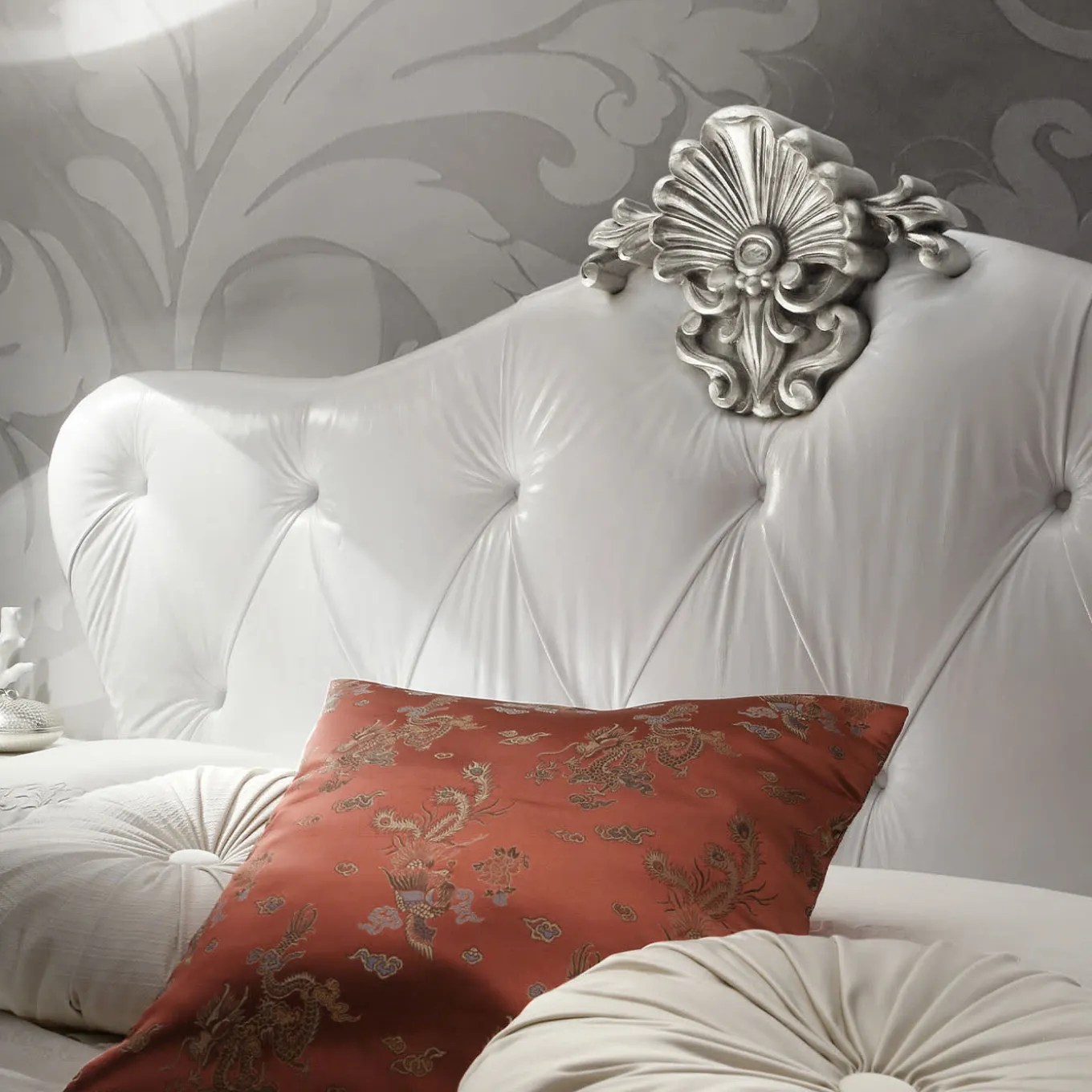 White Leather Bed