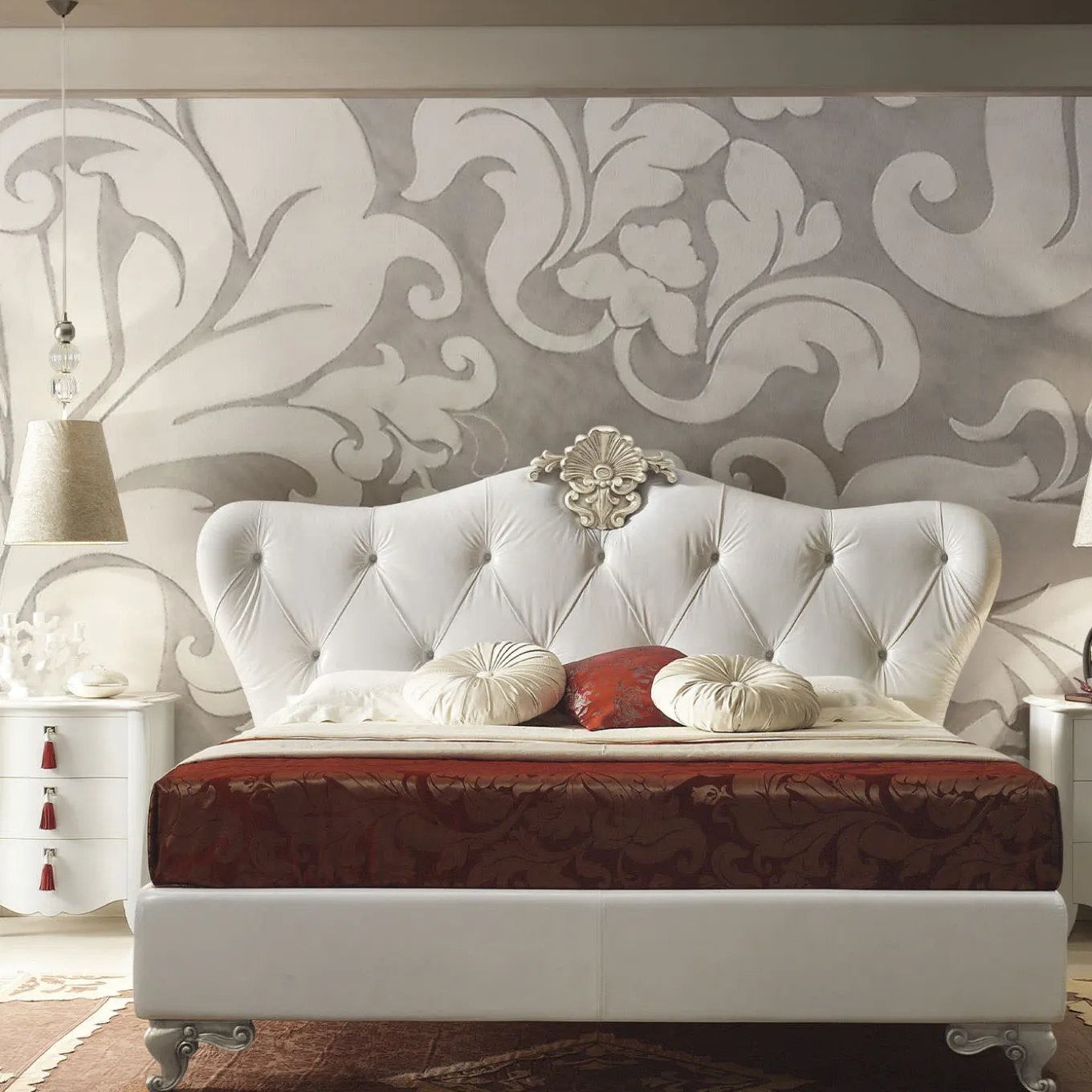 White Leather Bed