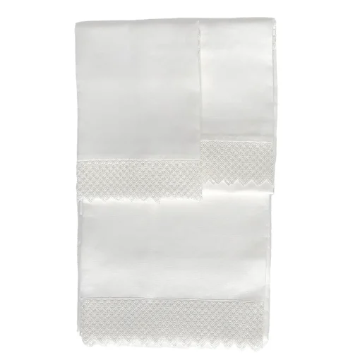 White Linen Bed Set with Macramé