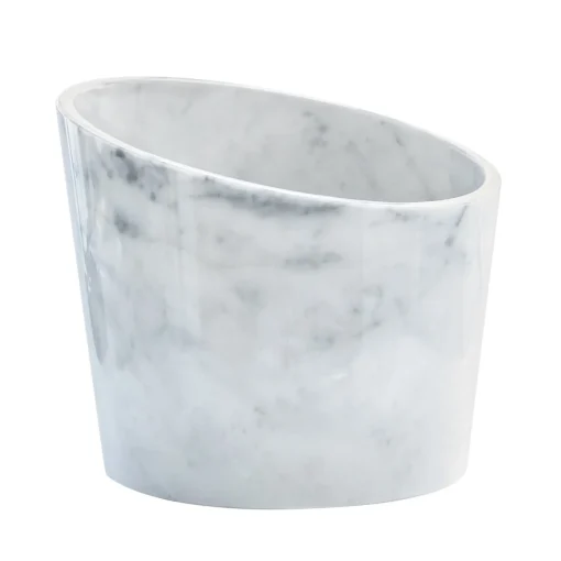 White Marble 4-Bottle Ice Bucket
