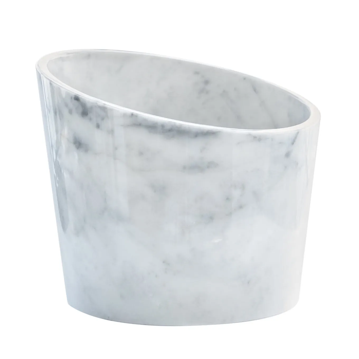 White Marble 4-Bottle Ice Bucket
