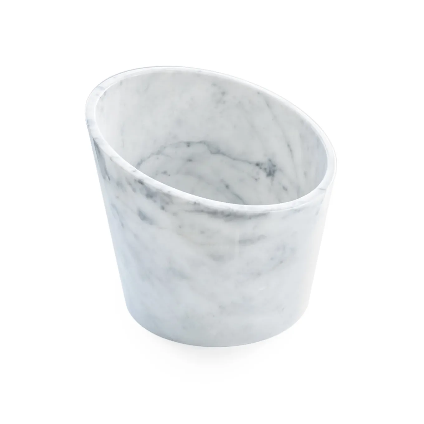White Marble 4-Bottle Ice Bucket