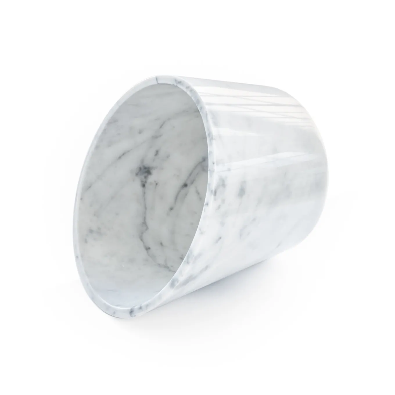 White Marble 4-Bottle Ice Bucket