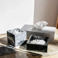 White Marble Tissue Box