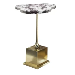 White Marble Top Side Table