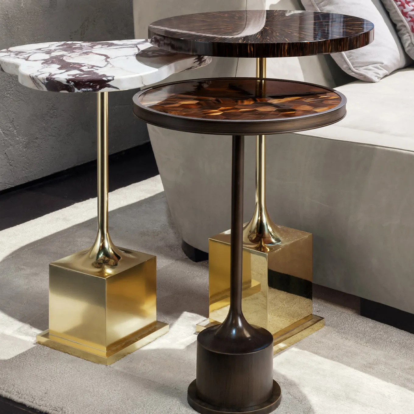 White Marble Top Side Table