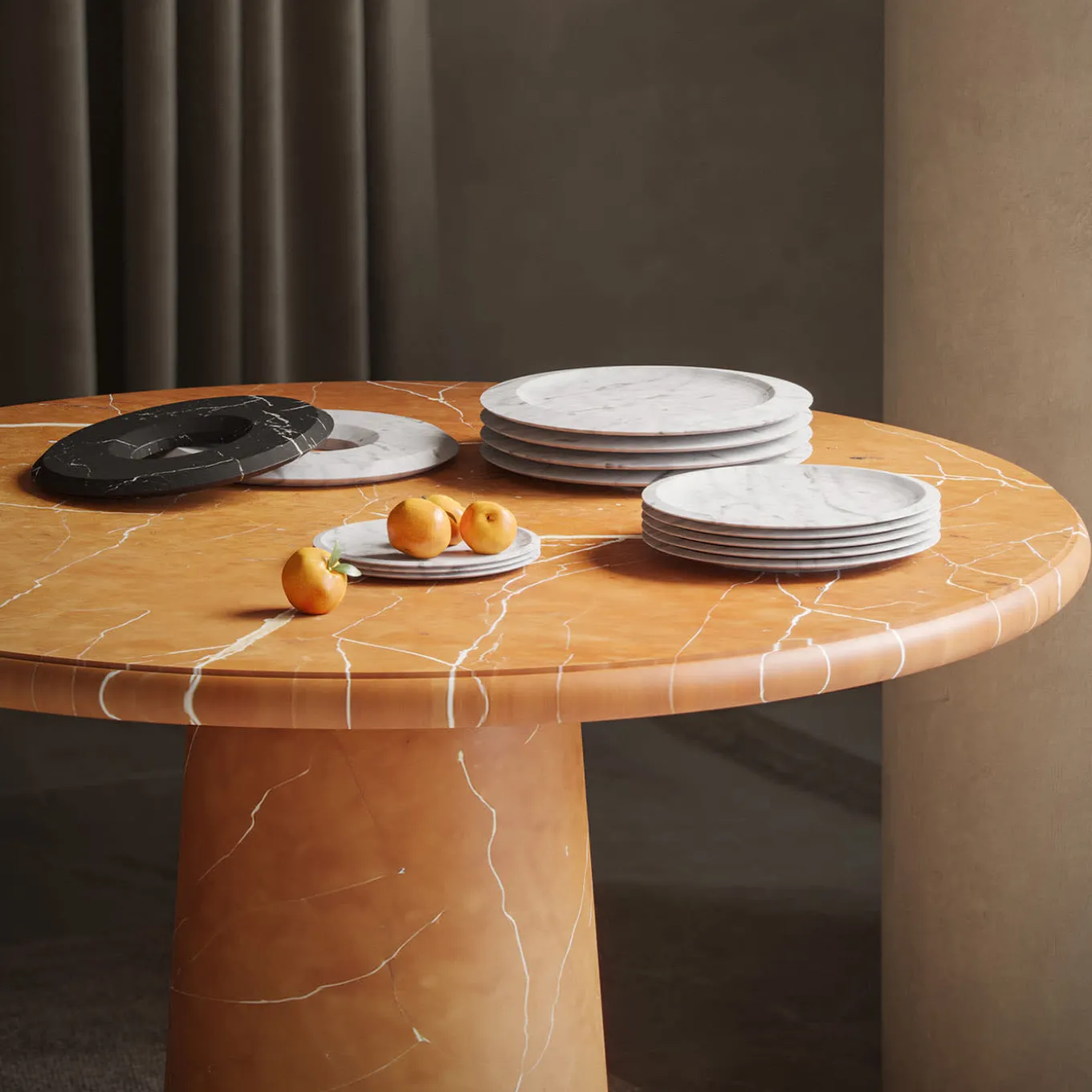 White Michelnagelo Dinner Plate by Ivan Colominas