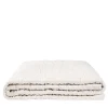 White New Wavy Linen Blanket