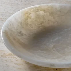 White Onyx Decorative Plate by Palomba Serafini