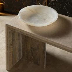 White Onyx Decorative Plate by Palomba Serafini