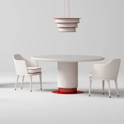 White Round Dining Table