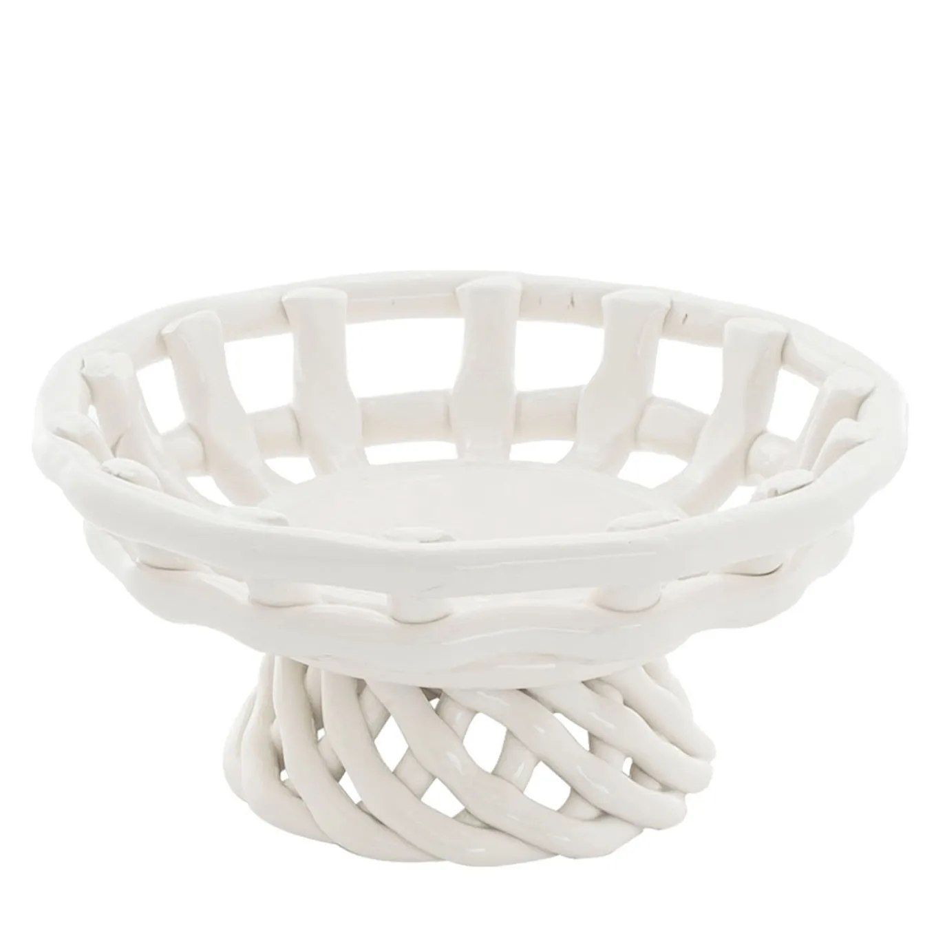 White Small Ceramic Cake Stand