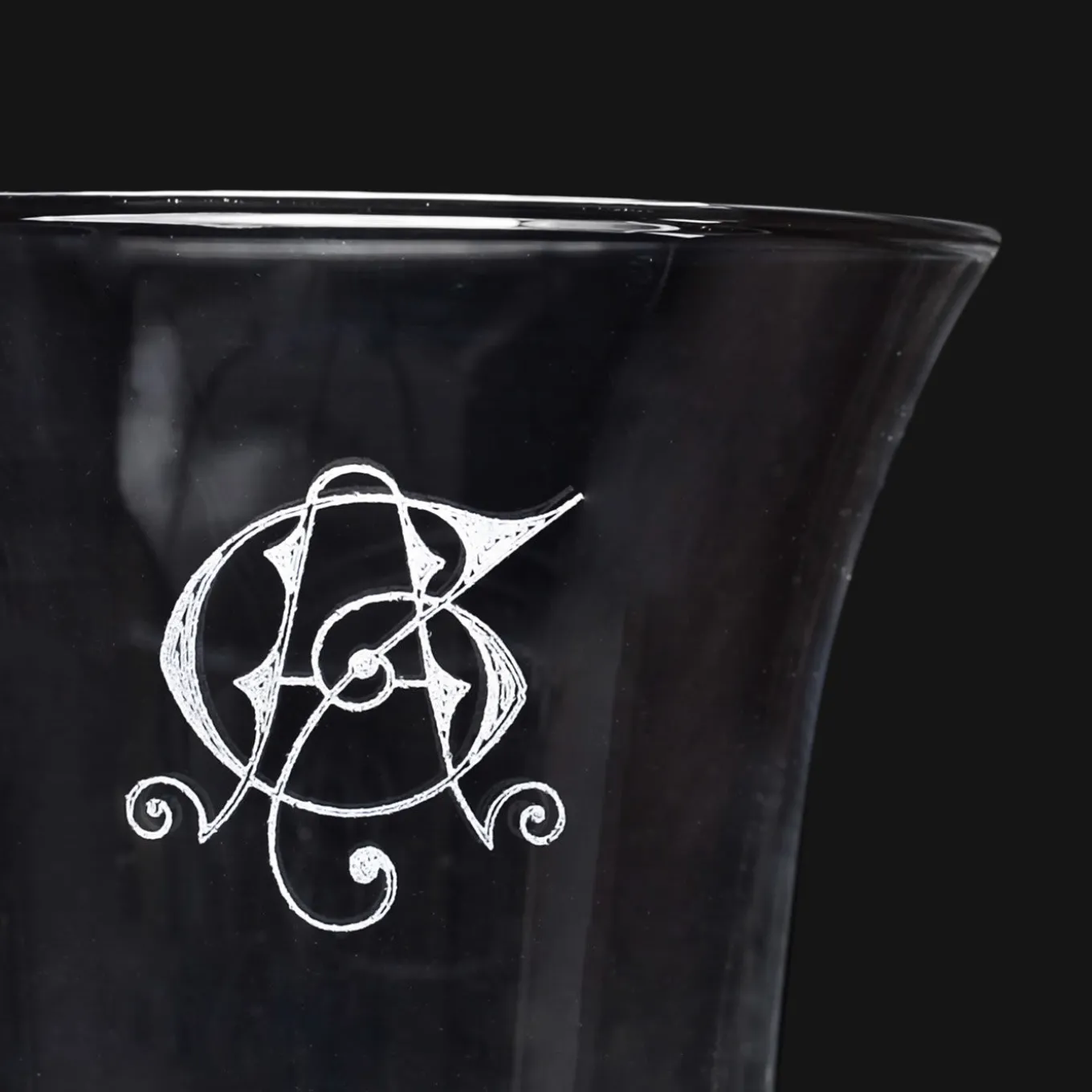 Wine and Water Deco Crystal Goblets