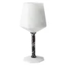 Wine Glass in white Carrara and red Levanto marble