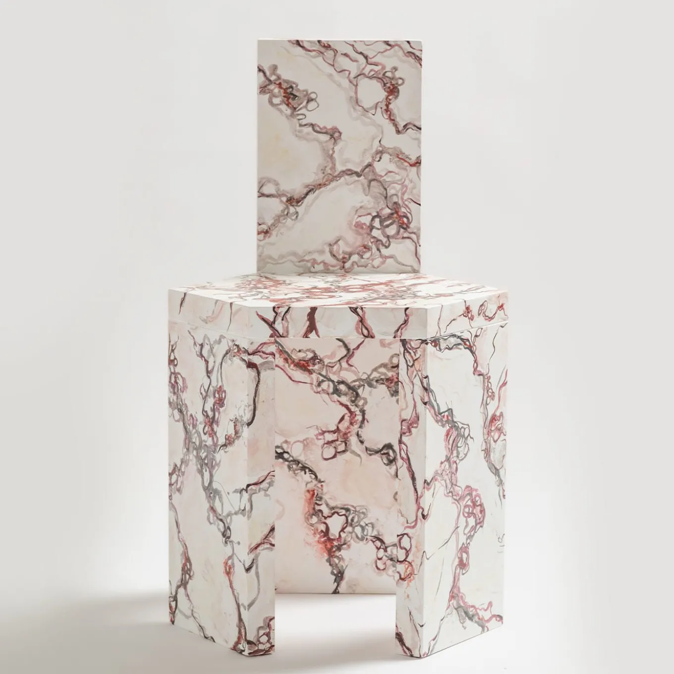 Winged Wooden Chair by Antonio Saporito