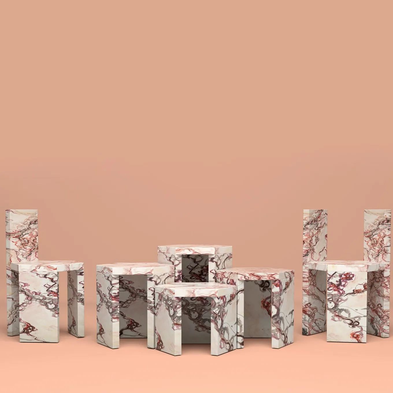 Winged Wooden Chair by Antonio Saporito