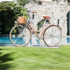 Women's Leather- Covered Bicycle Natural