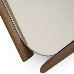 Wood Eye Bis Pair of Mirrors with Solid Walnut Wood Frame