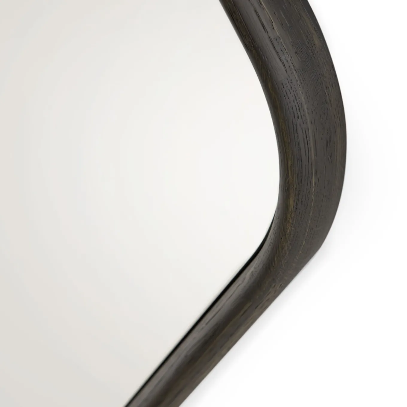 Wood Eye Small Mirror with Solid Oak Frame