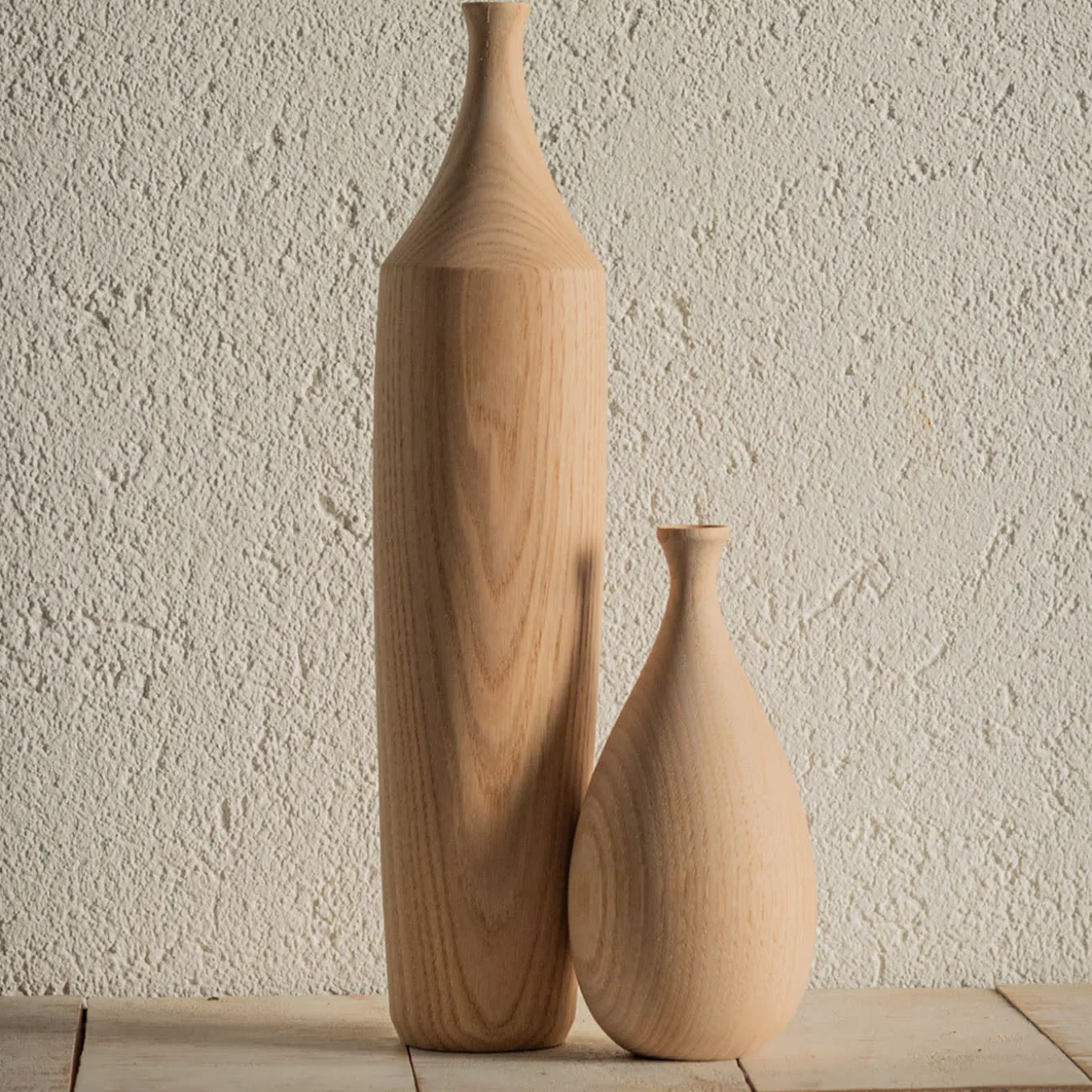 Wooden Sculptural Bottles Set #1