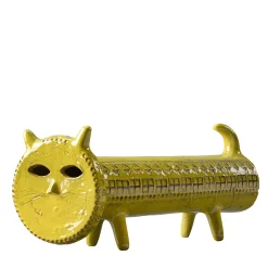 Yellow Cat Decorative Figurine by Aldo Londi