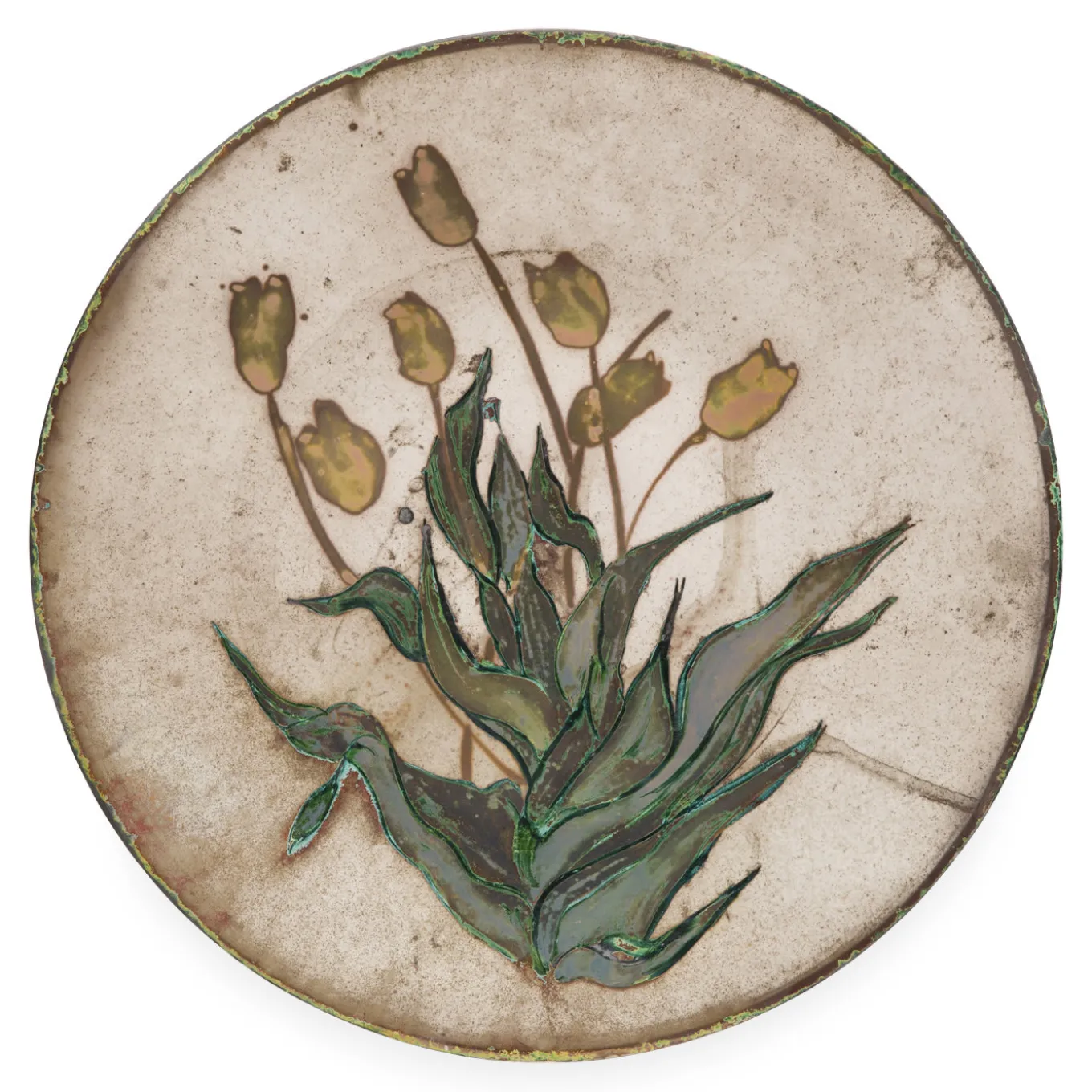 Yellow Flowers Plate