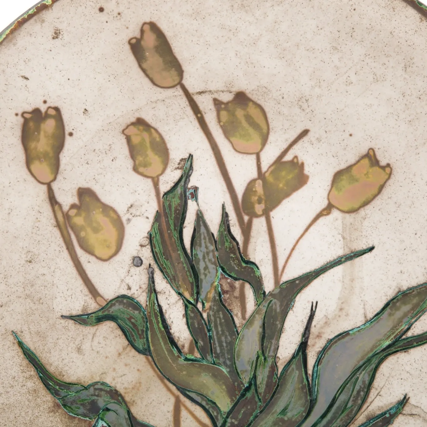 Yellow Flowers Plate