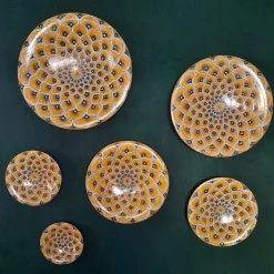 Yellow Peacock Feather ⌀ 30 cm Decorative Plate