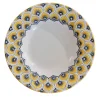 Yellow Peacock Feather Soup Plate