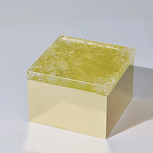 Yellow Quartz Brass Box