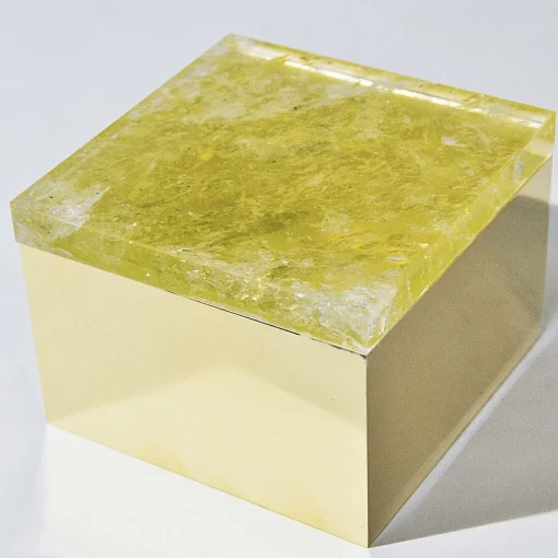 Yellow Quartz Brass Box