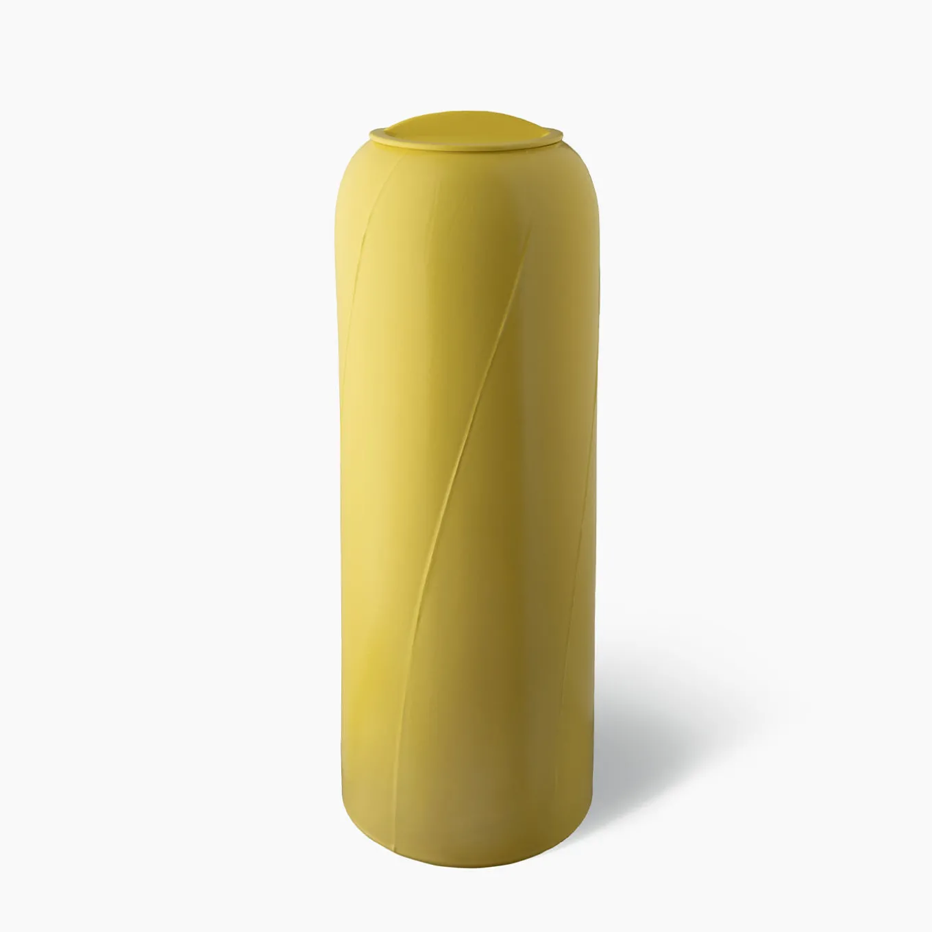 Yellow Tall Vase A with Lid by Benjamin Hubert