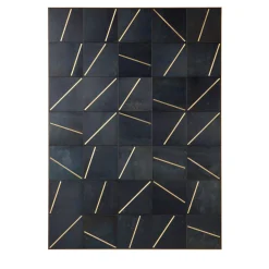 Yoko 01 Black Steel Decorative Panel by Leonardo Sonnoli