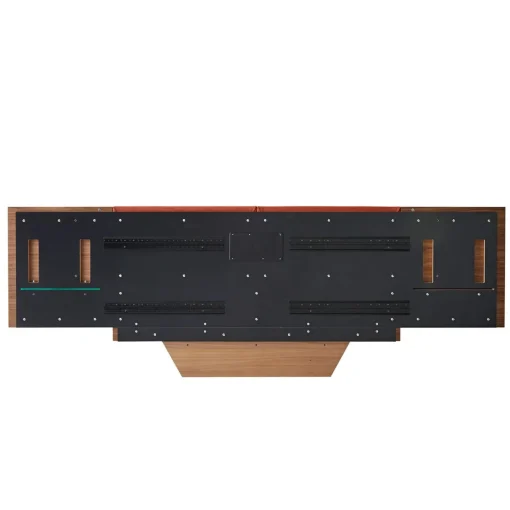 York Soft Stone Leather & Canaletto Walnut Double Bed