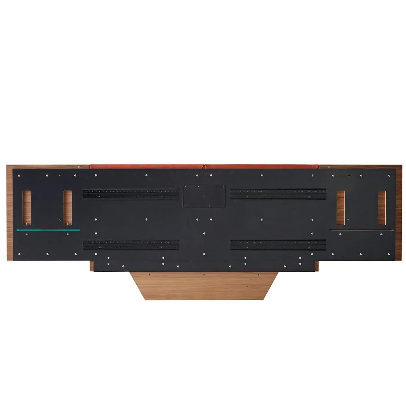 York Soft Stone Leather & Canaletto Walnut Double Bed