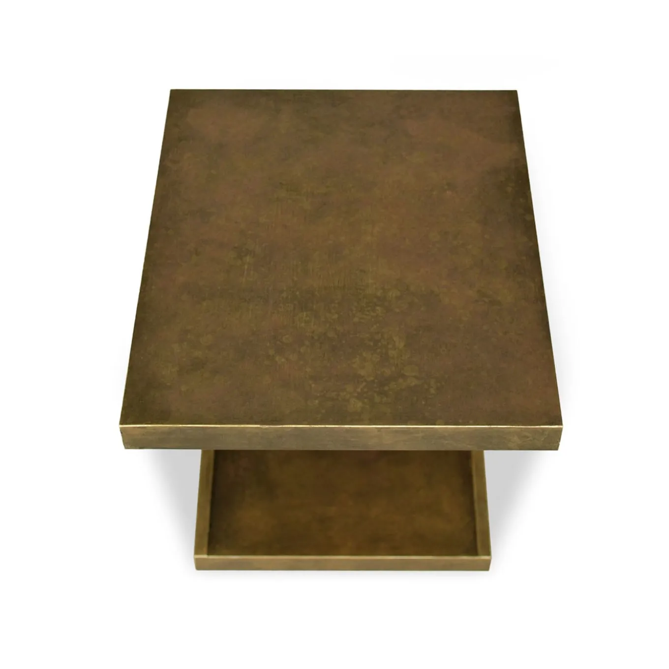 Zago Burnished Bronze Wood Side Table