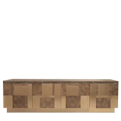 Zahara Brown Steel Patchwork Sideborard