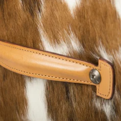 Zazà cubic Cavallino leather pouf