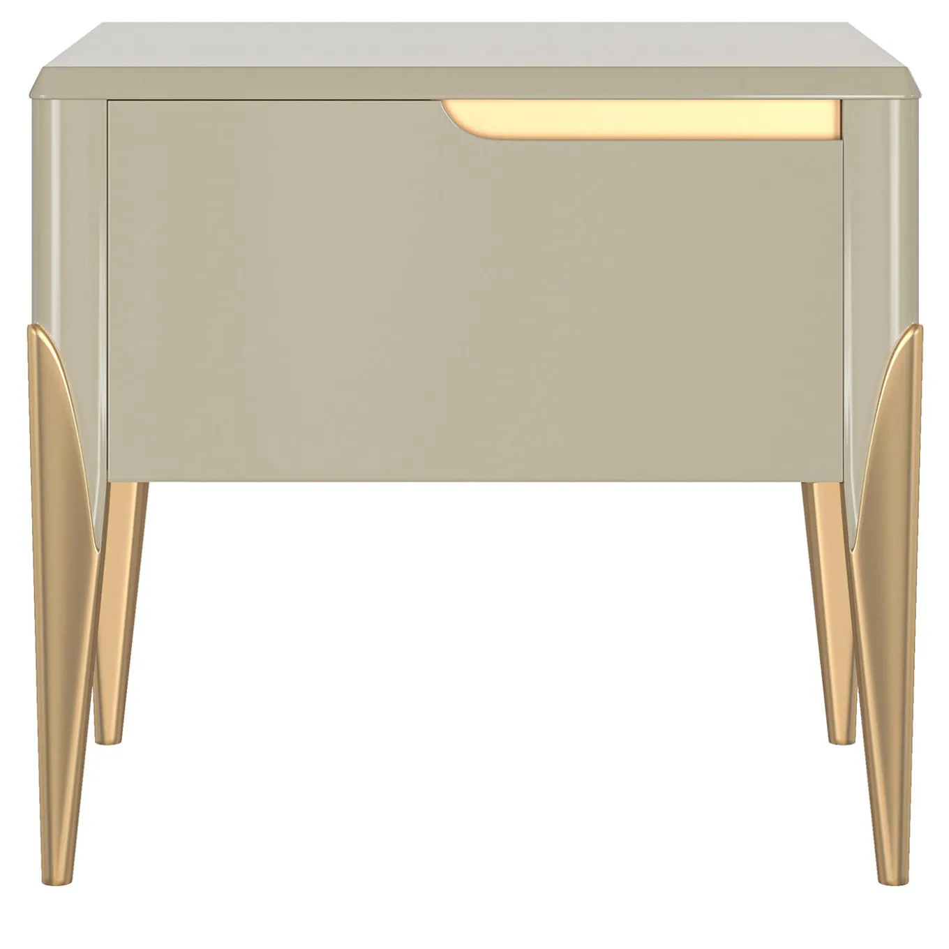 Zefiro Gold Bedside Table