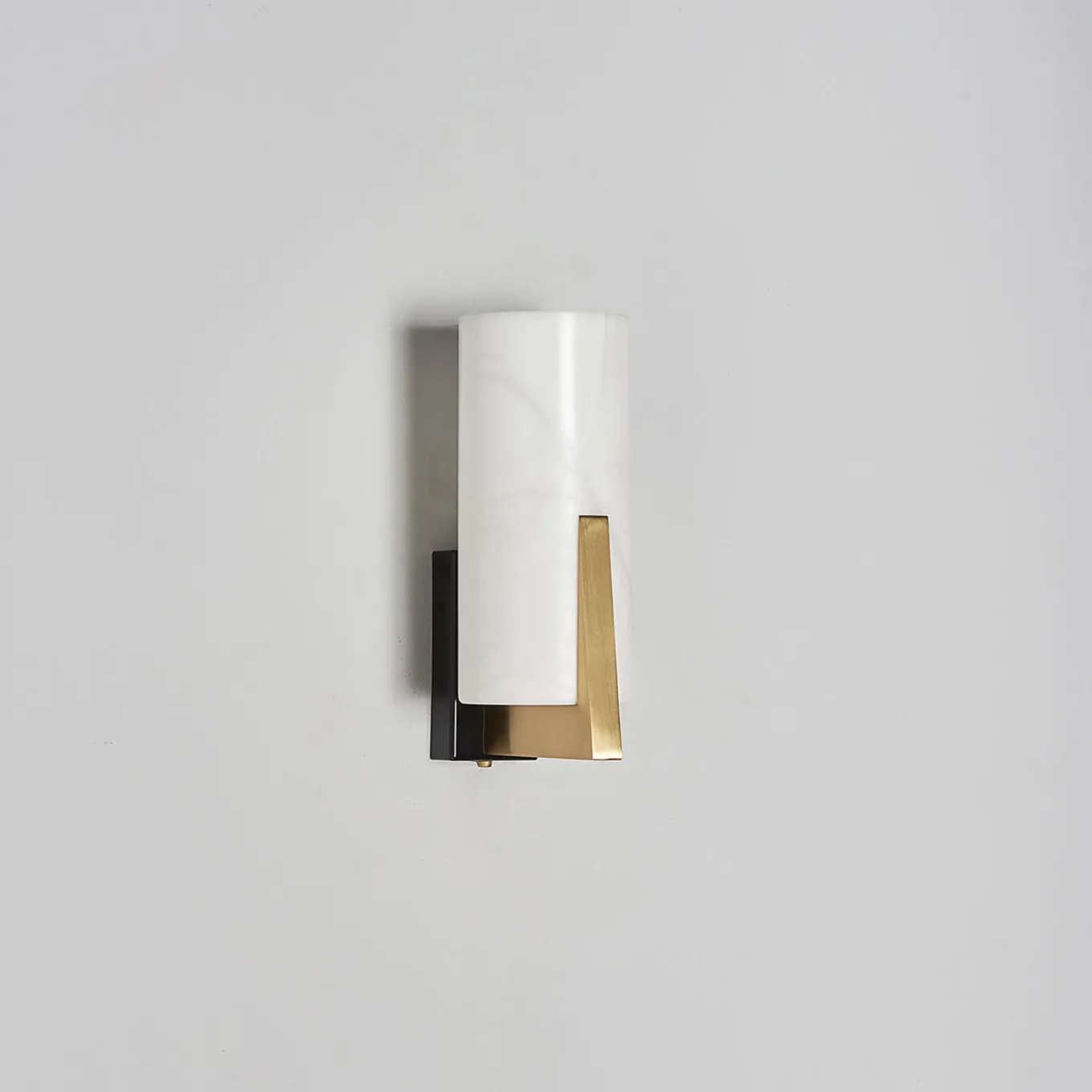 Zeno Wall Sconce in Satin Brass, Mat Black and Alabaster