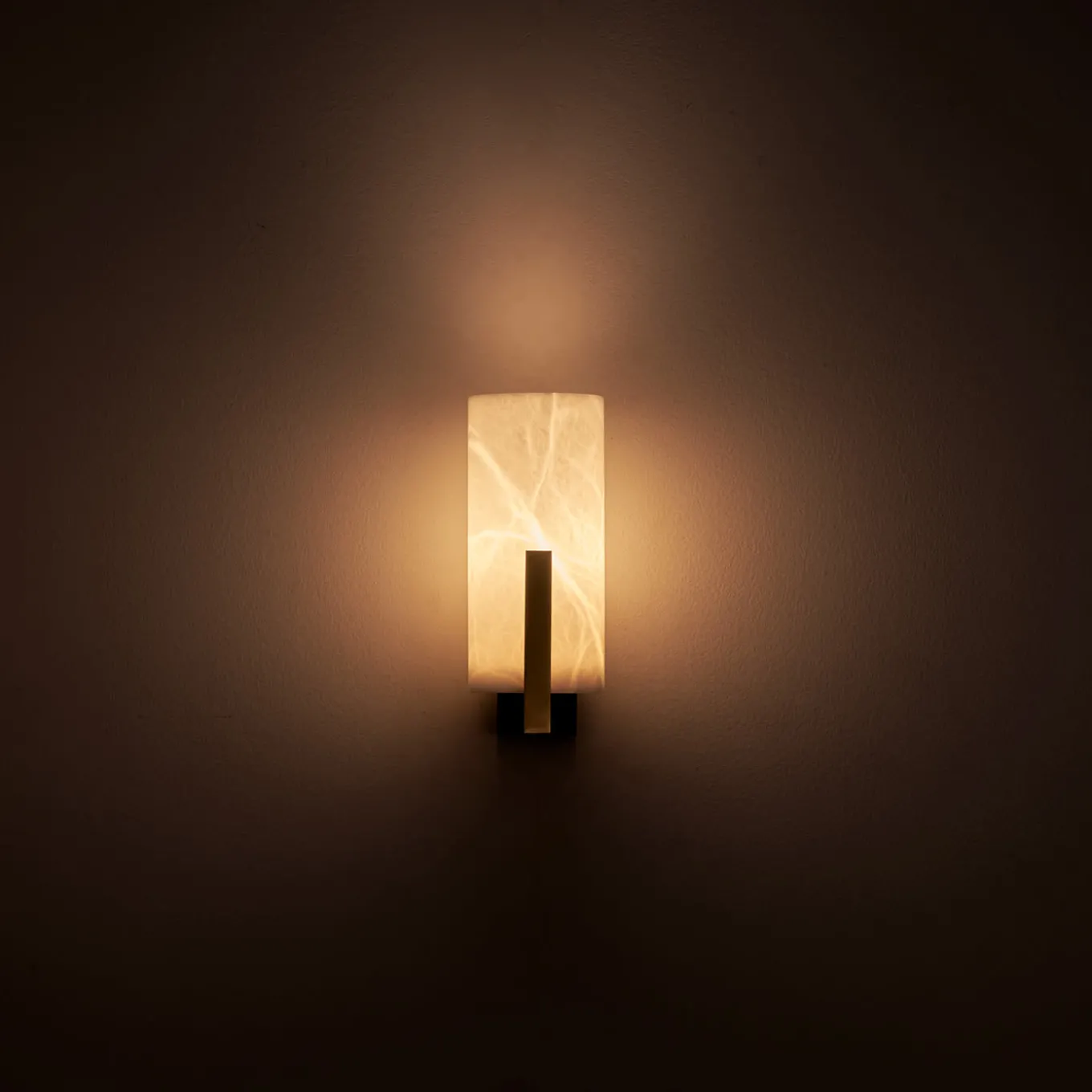 Zeno Wall Sconce in Satin Brass, Mat Black and Alabaster