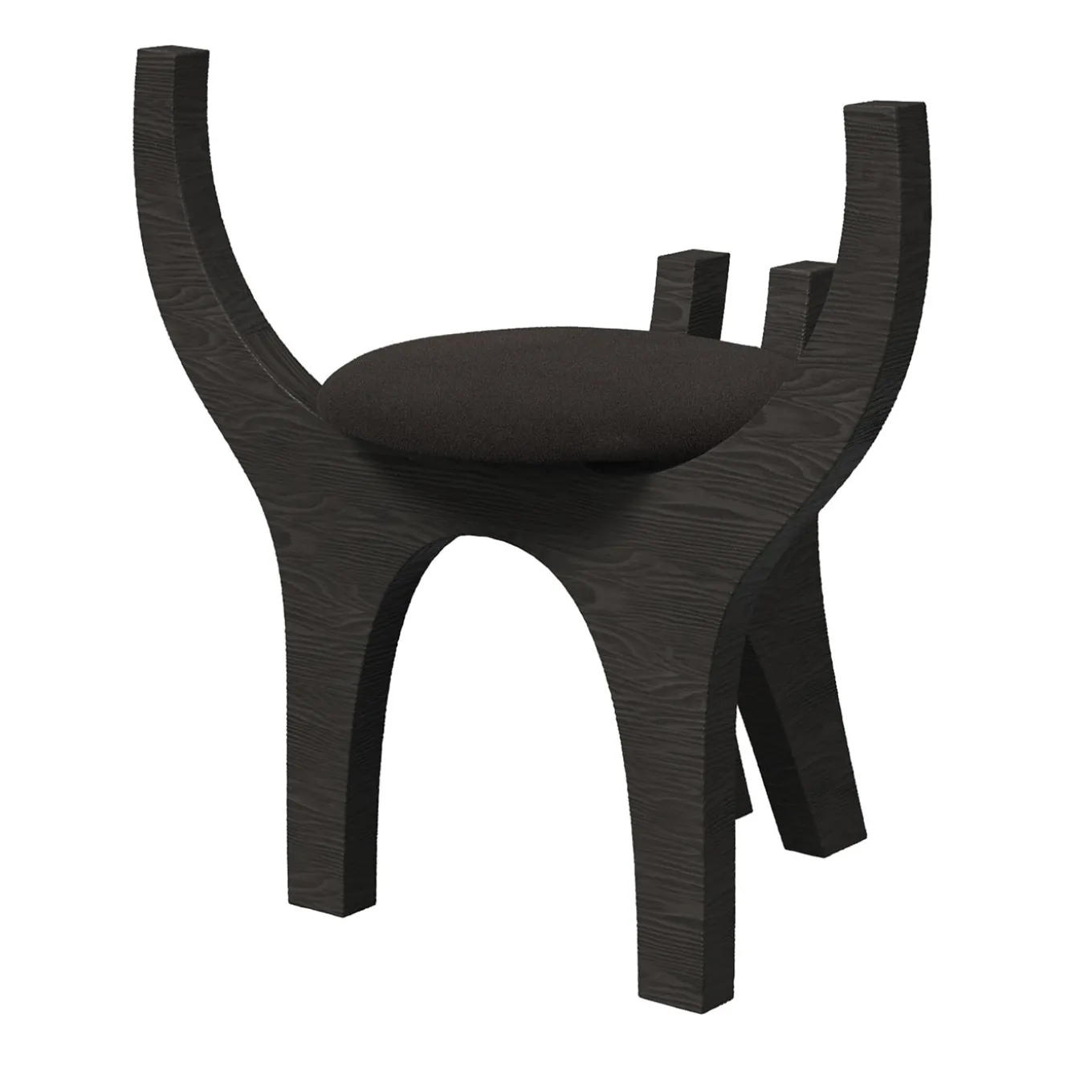 Zero V1 Black Wood Stool