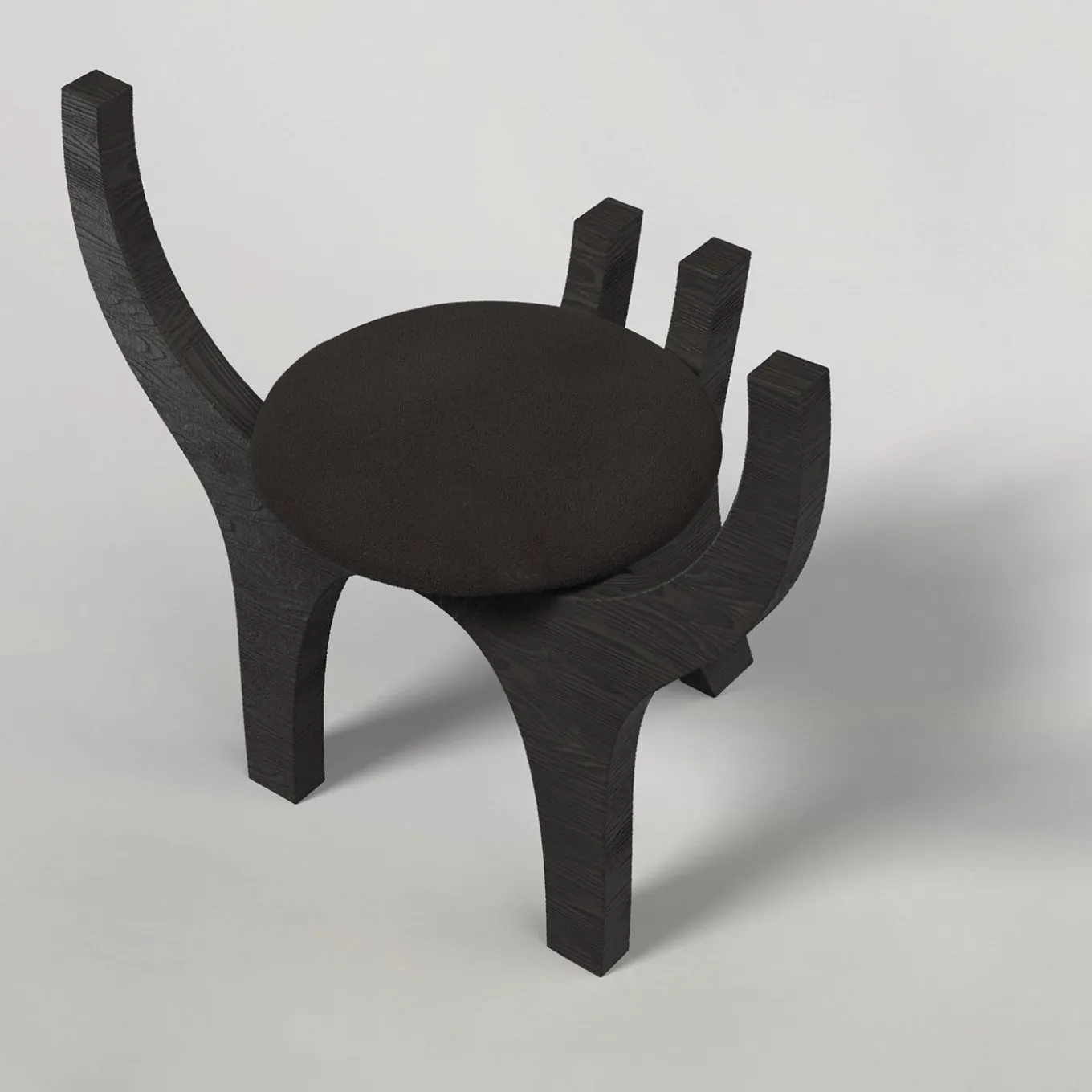 Zero V1 Black Wood Stool