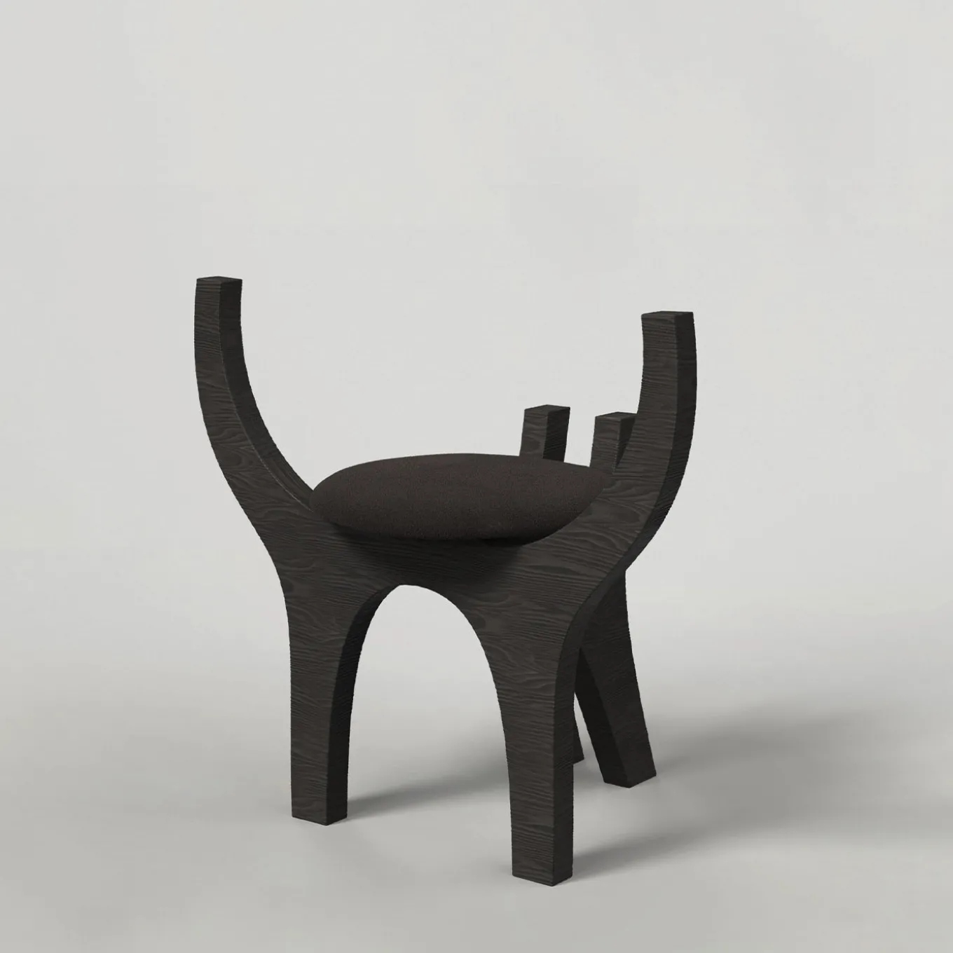 Zero V1 Black Wood Stool