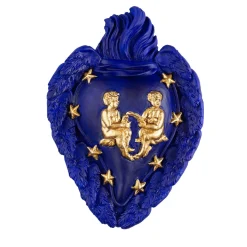 Zodiaco Gemini Ceramic Heart