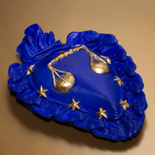 Zodiaco Libra Ceramic Heart