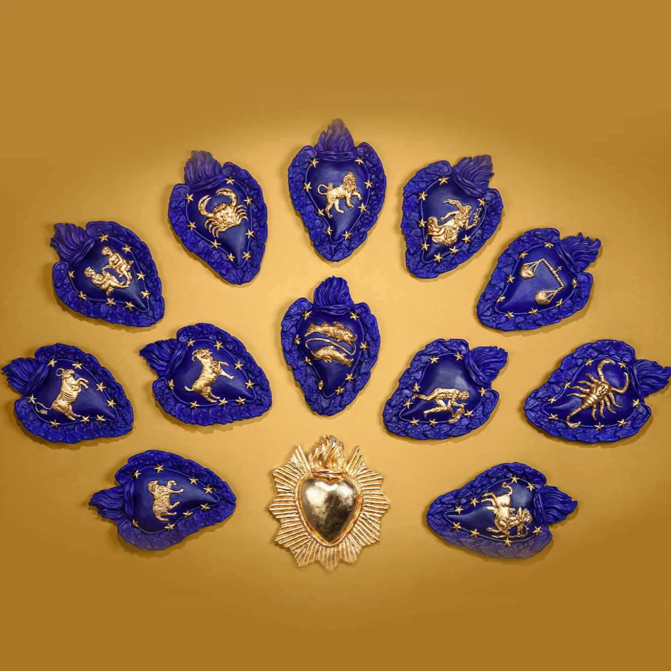 Zodiaco Scorpio Ceramic Heart